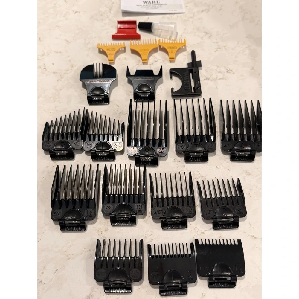 Wahl Beard Trimmer 79467‎ Clipper Guard Set 16pc Attachment Combs Trim Guides